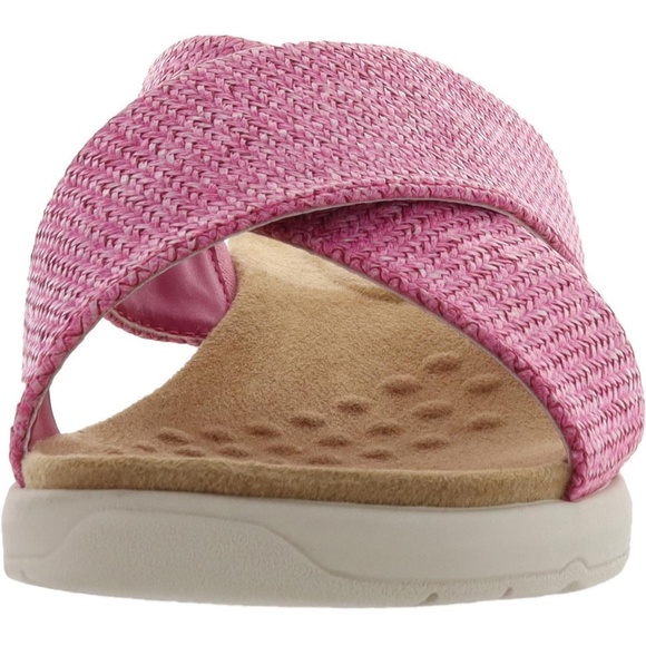 NEW Easy Spirit Womens Taite 2 Pink Woven Slip On Comfort Slide Sandals Shoes - Picture 6 of 6